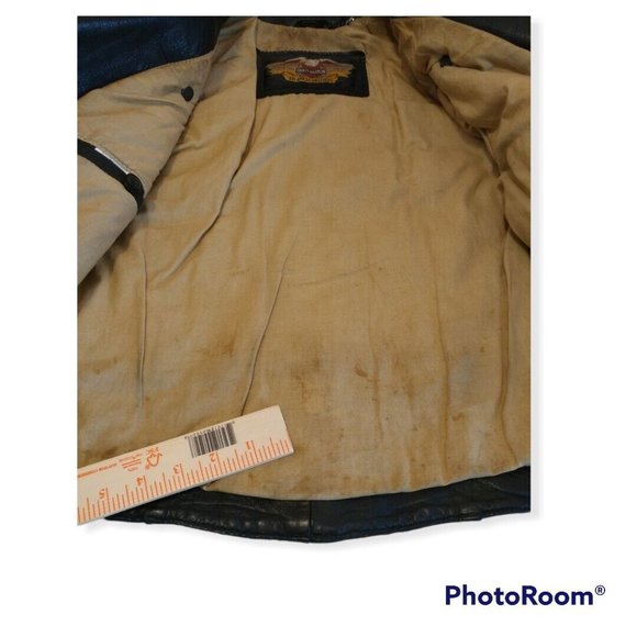 Women's 40/12 (Large L) Harley-Davidson Leather Jacket Raised Yellow Rose - Picture 11 of 11